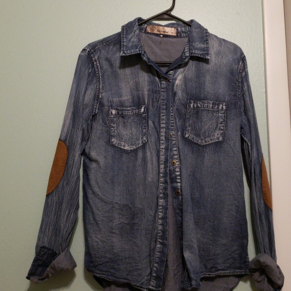 Denim button up